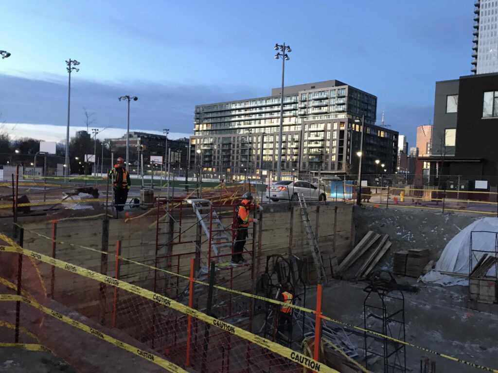 a photo of Dixon Hall's youth centre construction progress