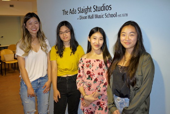 Four students from the Ada Slaight Studios